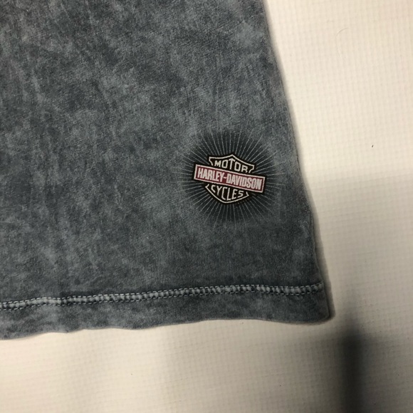 Harley Davidson heart wings t shirt blue / gray - Picture 4 of 8